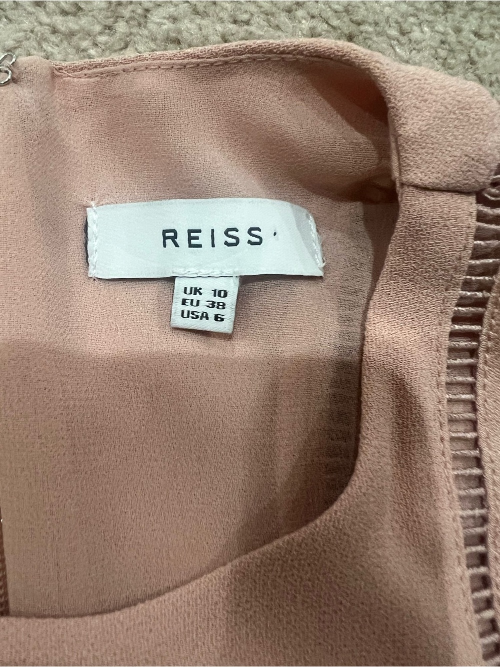Reiss Dusty Pink Sleeveless Shell Top - Picture 2 of 14